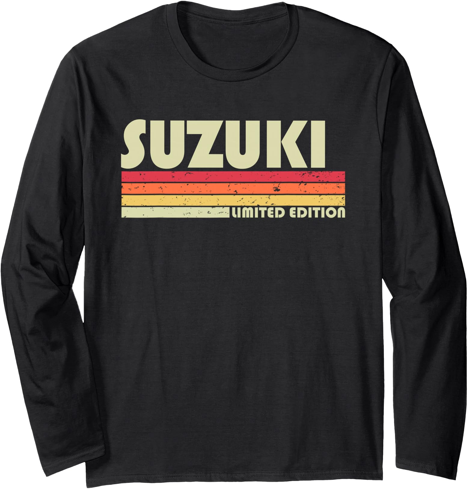 Suzuki Retro Vintage Japanese Name Long Sleeve