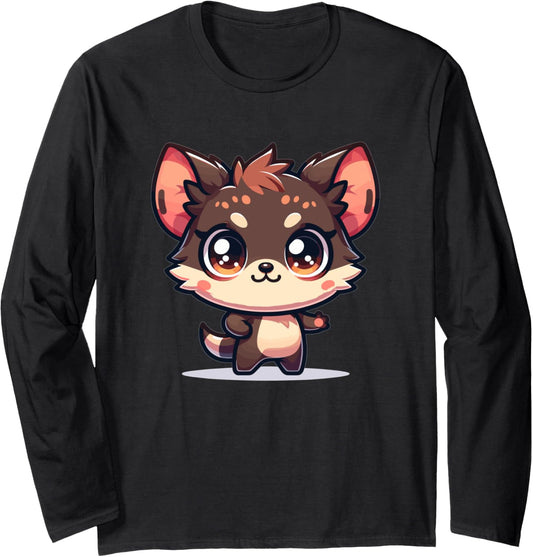 Adorable Cute Japanese Kawaii Chibi Tasmanian Devil Long Sleeve