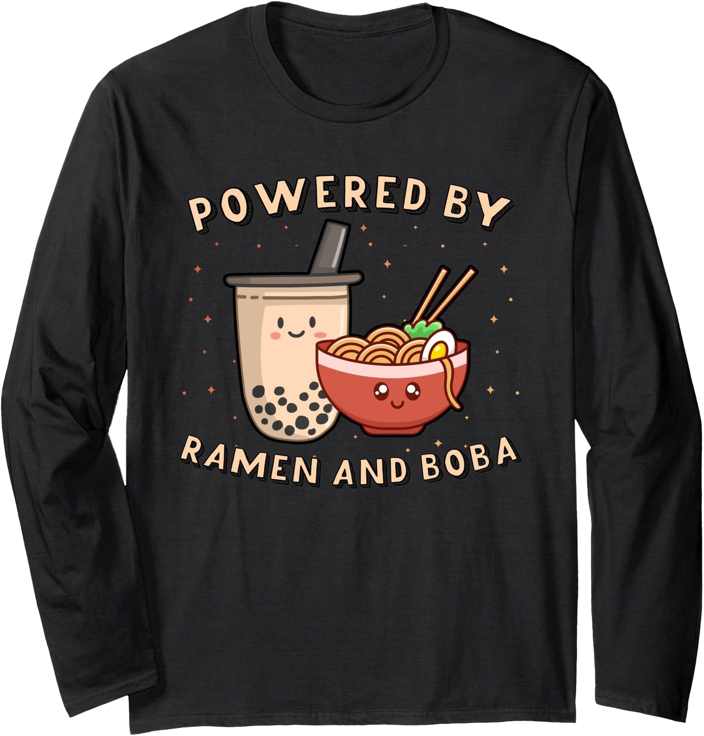 Boba Bubble Tea And Ramen For Teen Girls Japanese Food Anime Long Sleeve