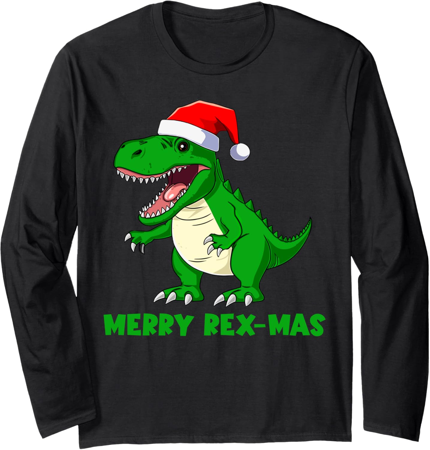 T-Rex Dinosaur Christmas Matching Family Santa Merry Rexmas Long Sleeve