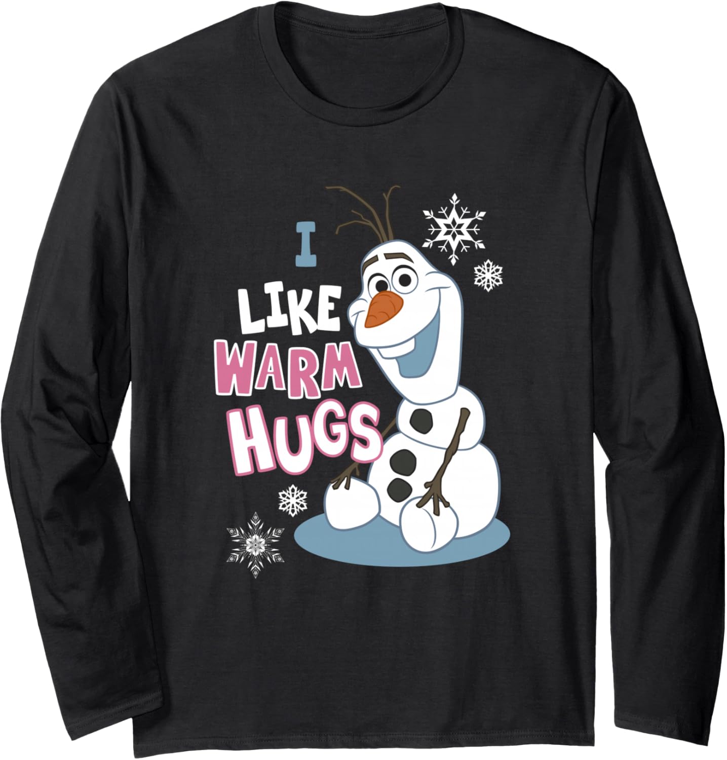 Disney Frozen Christmas Olaf I Love Warms Hugs Portrait Long Sleeve