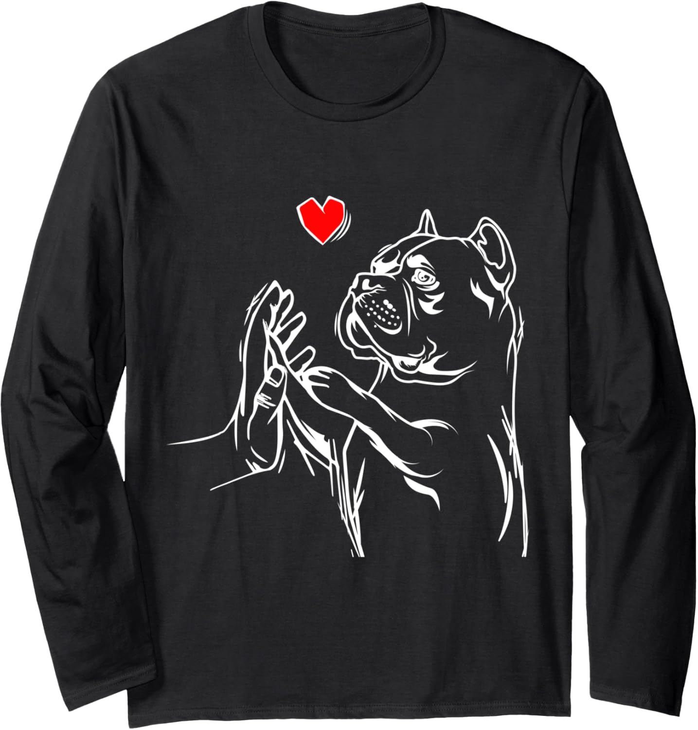American Bully Love Cute Pitbull Dog Mom Funny Girls Long Sleeve T-Shirt