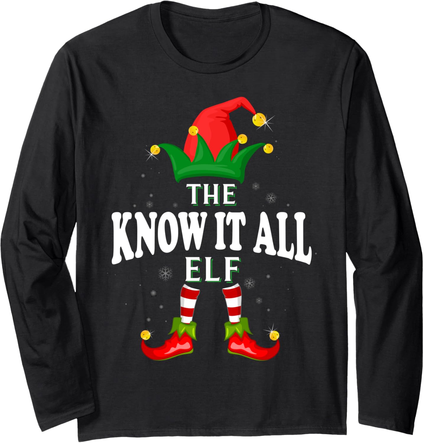 Xmas Know it all Elf Family Matching Christmas Pajama Long Sleeve