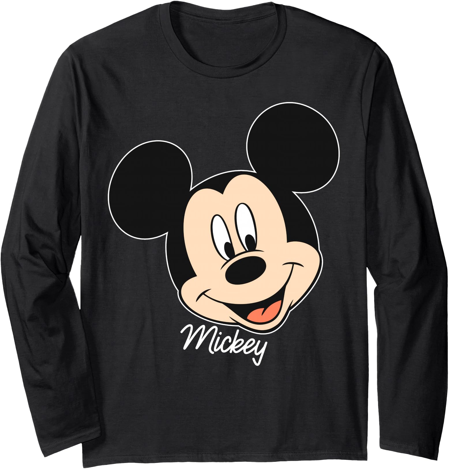 Disney Mickey And Friends Mickey Mouse Big Face Long Sleeve