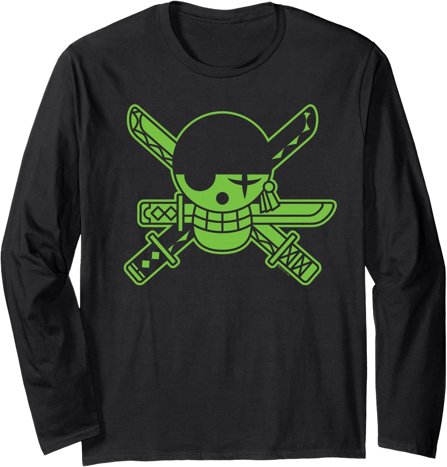 One Piece Anime Green Roronoa Zoro Jolly Roger Long Sleeve