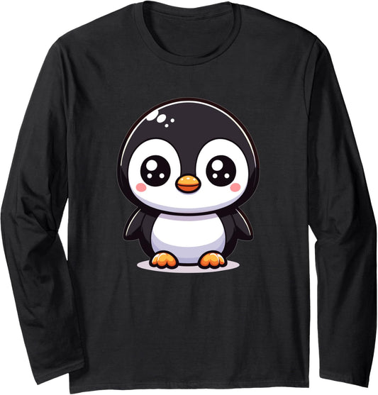 Adorable Cute Japanese Kawaii Chibi Penguin Long Sleeve
