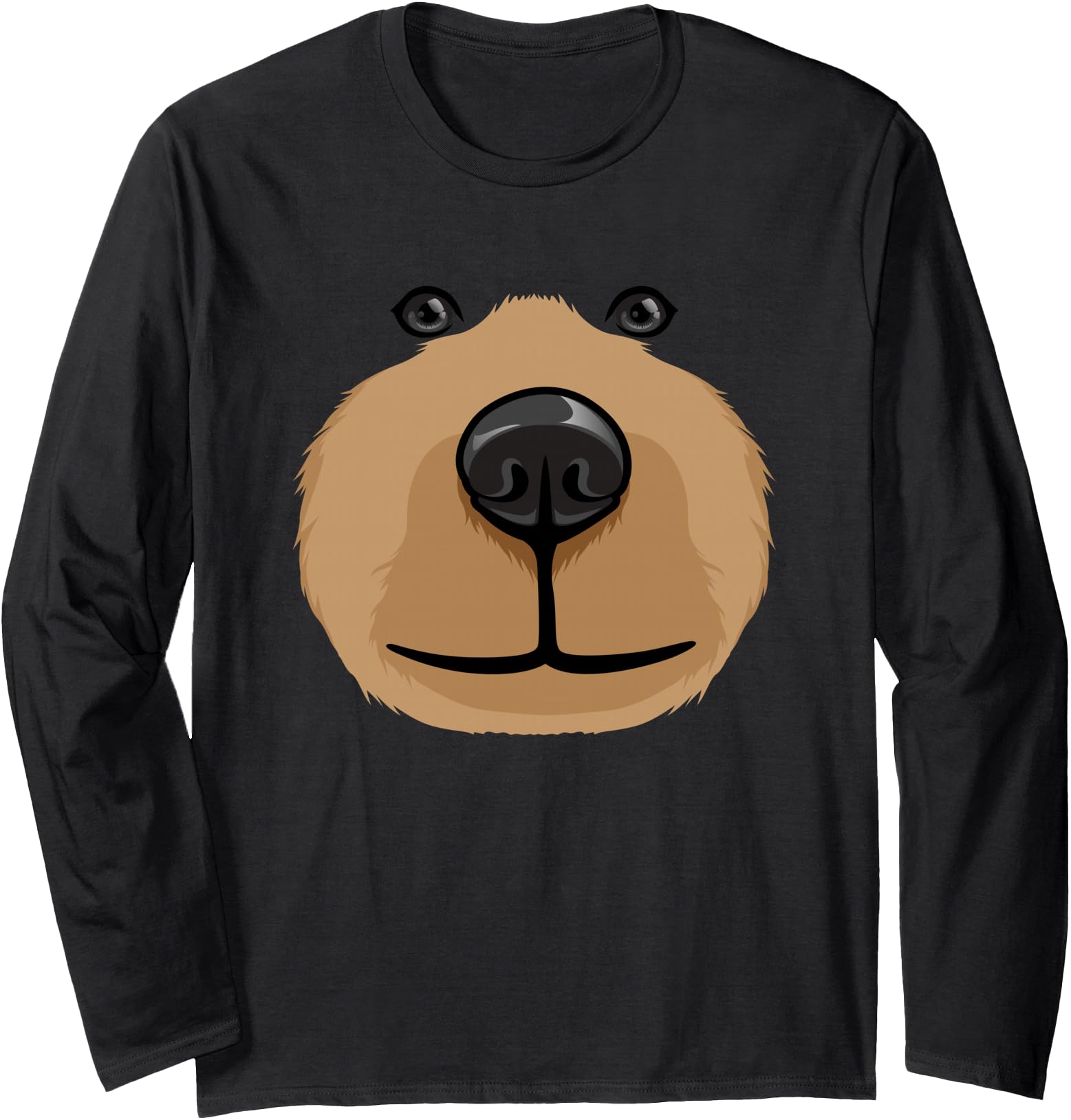 Cute Cartoon Bear Face Head Costume Party Halloween Long Sleeve