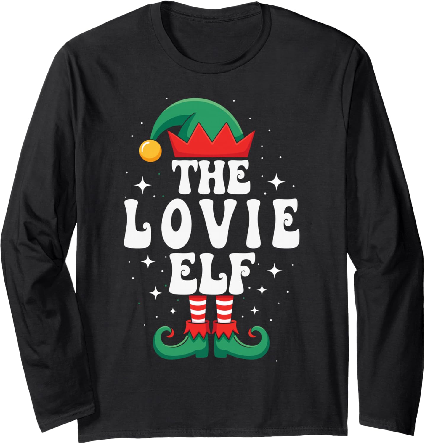 The Lovie Elf Funny Christmas Matching Family Group Long Sleeve
