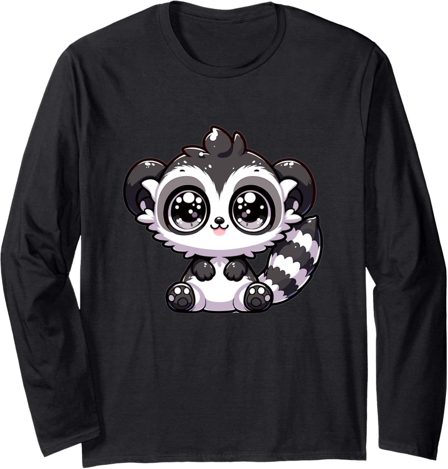 Adorable Cute Japanese Kawaii Chibi Lemur Long Sleeve