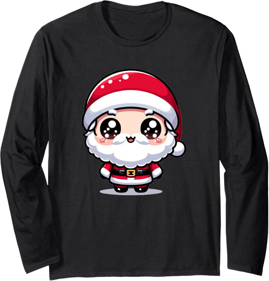 Adorable Cute Japanese Kawaii Chibi Santa Claus Long Sleeve