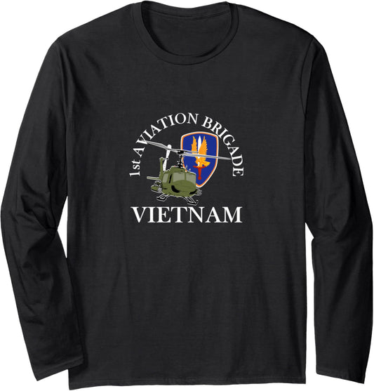 1st Aviation Brigade Vietnam Veteran The Golden Hawks Xmas Long Sleeve