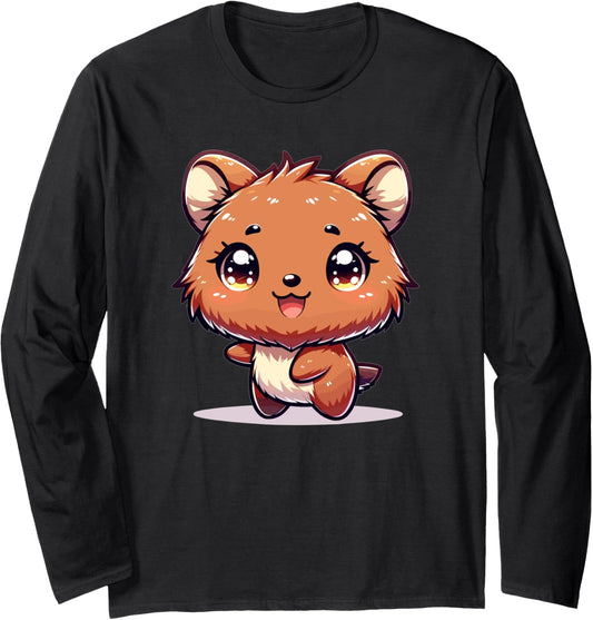 Adorable Cute Japanese Kawaii Chibi Quokka Long Sleeve