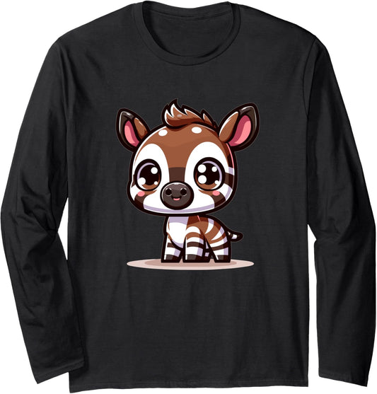 Adorable Cute Japanese Kawaii Chibi Okapi Long Sleeve