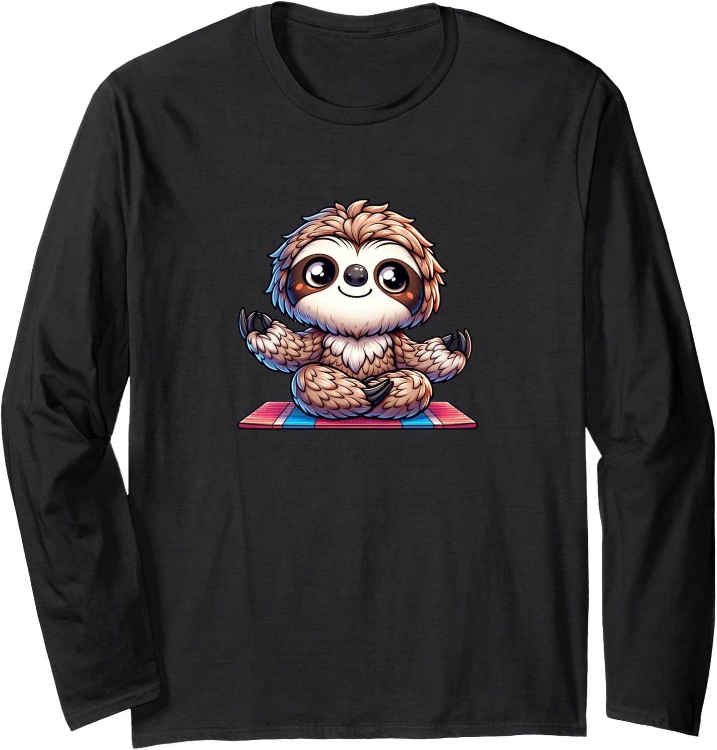 Cute Sloth Yoga Slow Flow Boys Girls Womens Long Sleeve