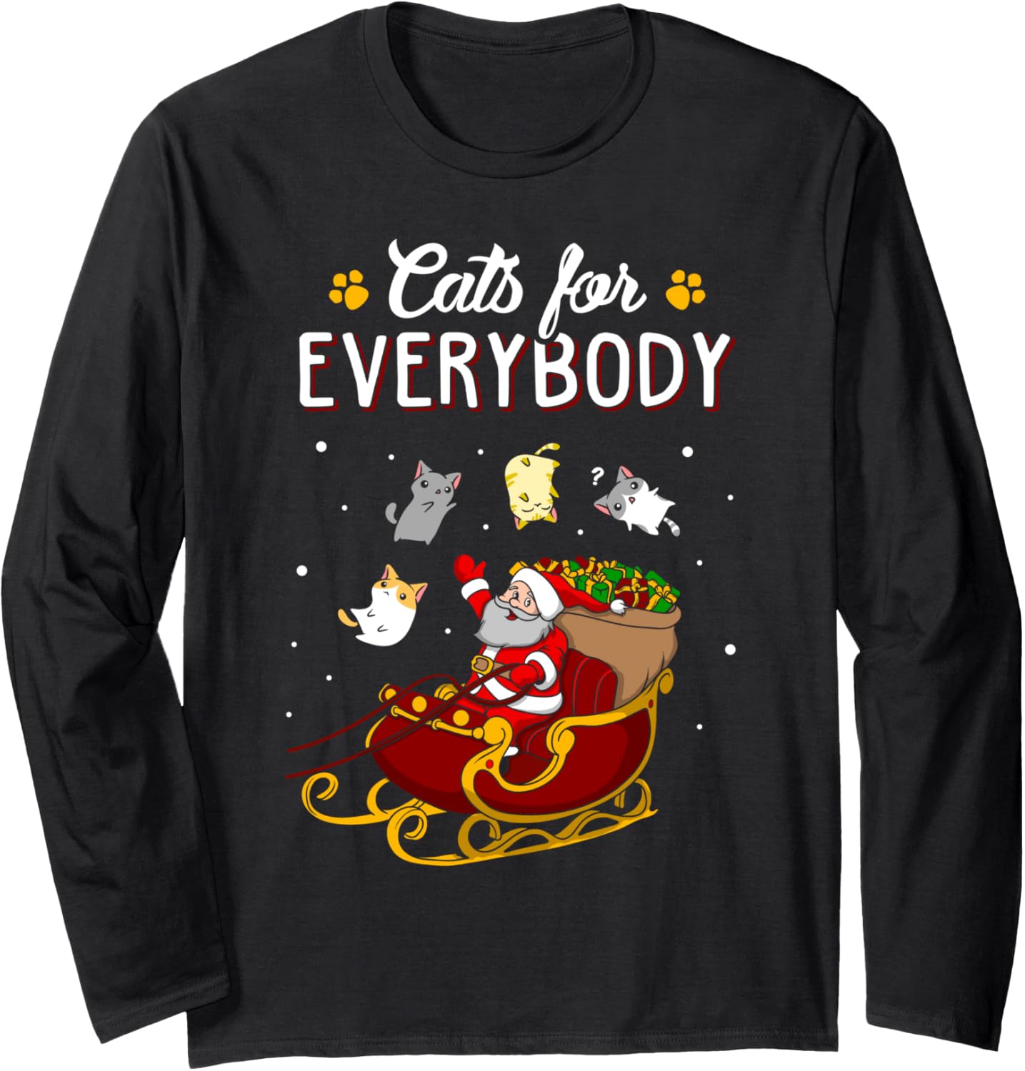 Cats For Everybody Cat Christmas Ugly Christmas Long Sleeve T-Shirt