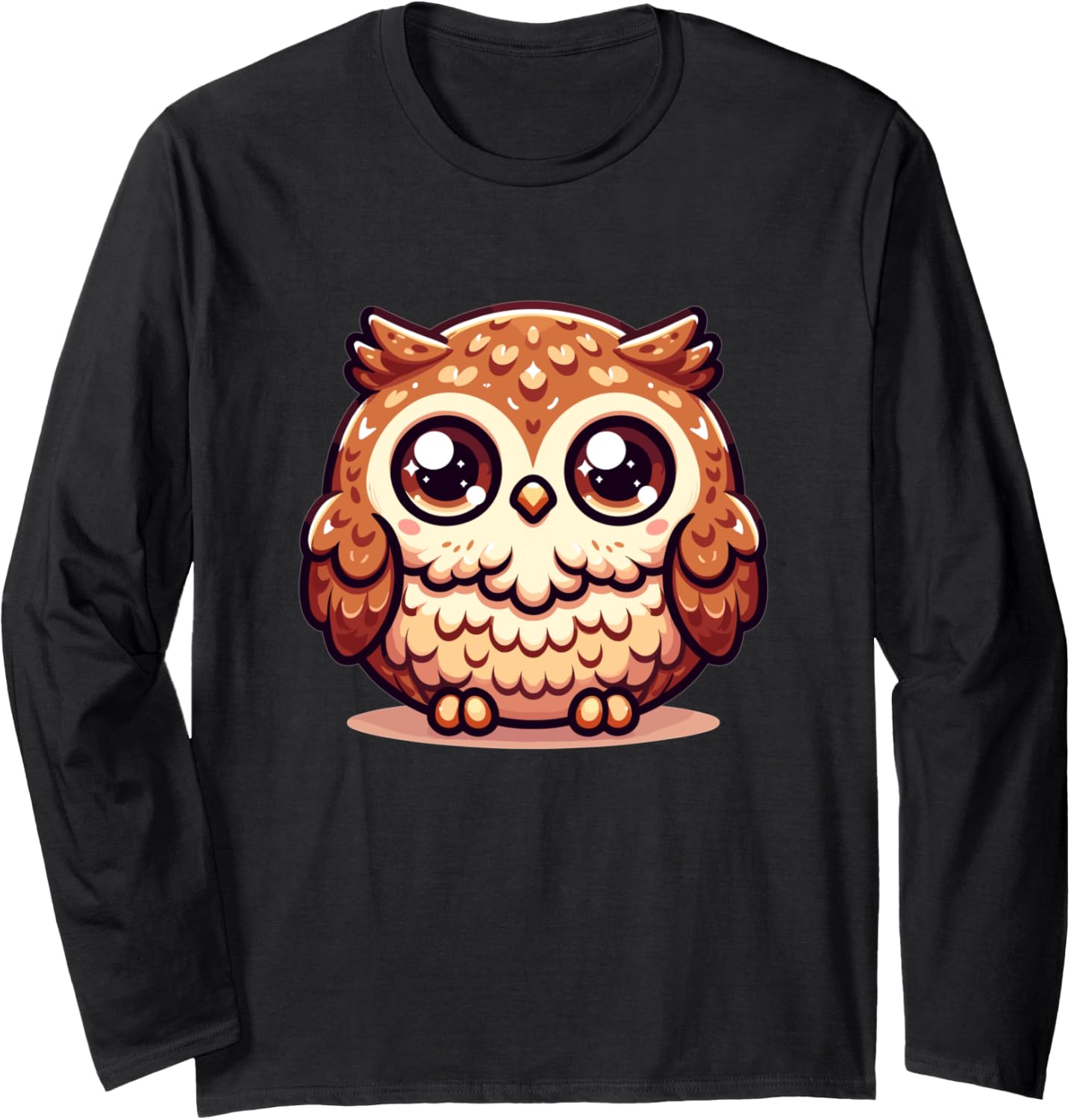 Adorable Cute Japanese Kawaii Chibi Owl Long Sleeve