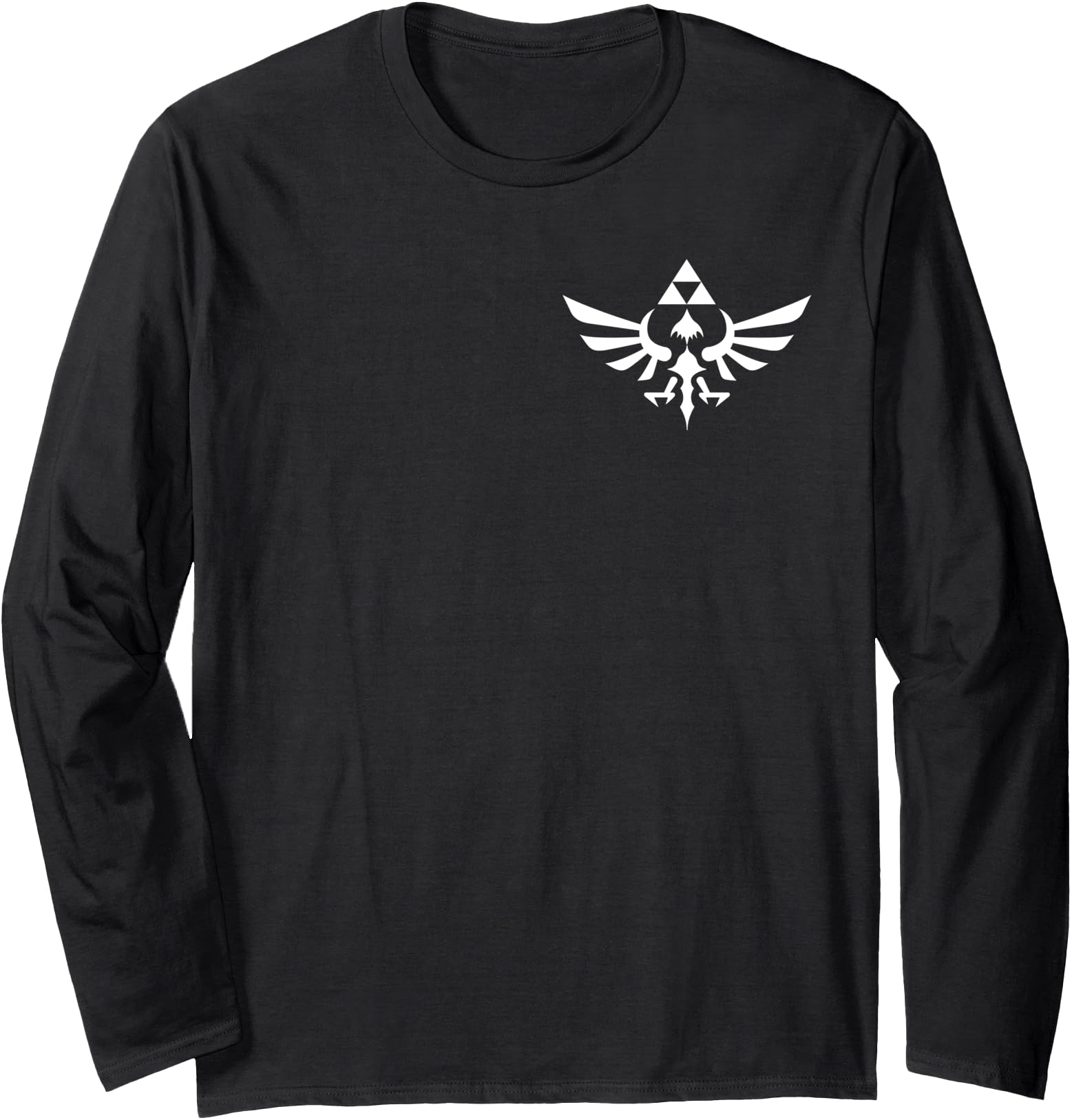 Nintendo Zelda Hyrule Triforce Faux Pocket Long Sleeve Tee Long Sleeve