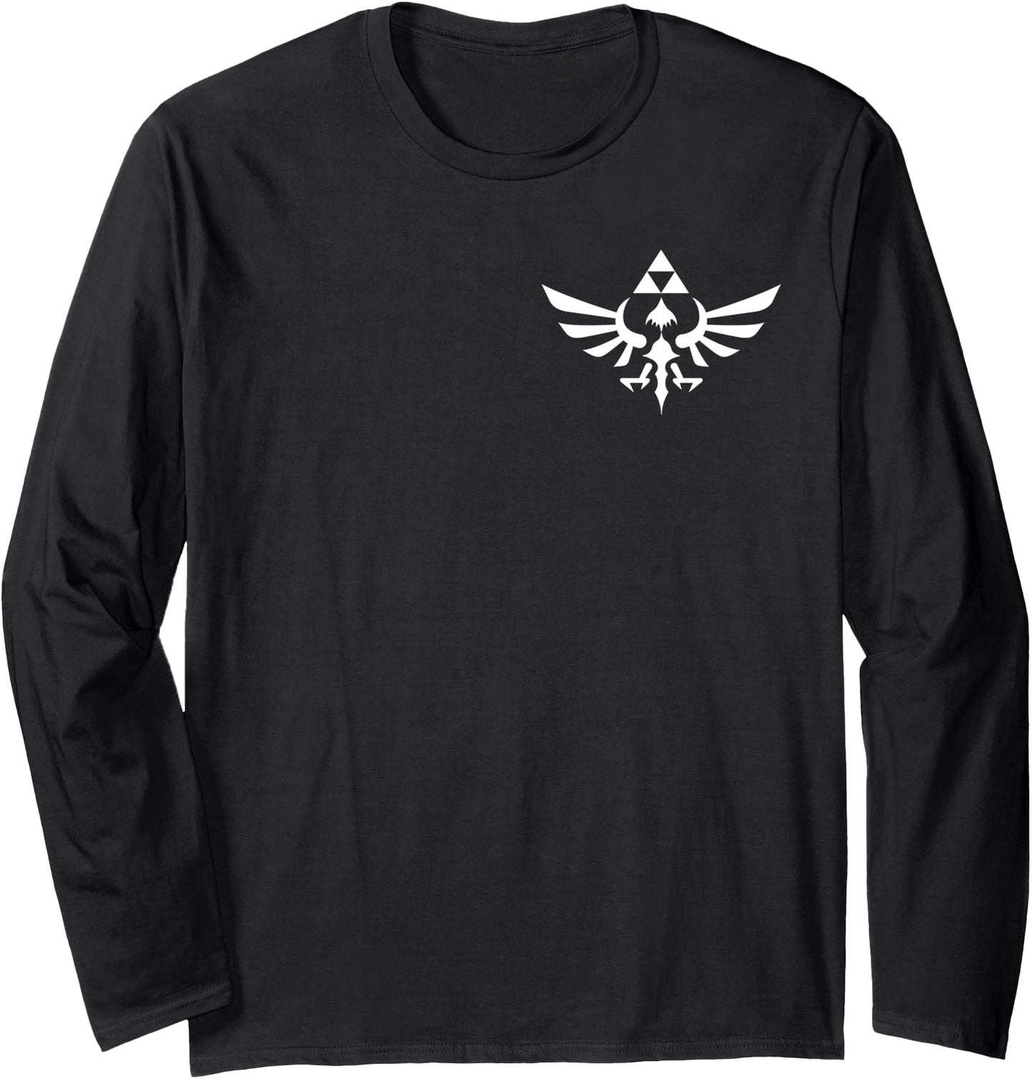 Nintendo Zelda Hyrule Triforce Faux Pocket Long Sleeve Tee Long Sleeve