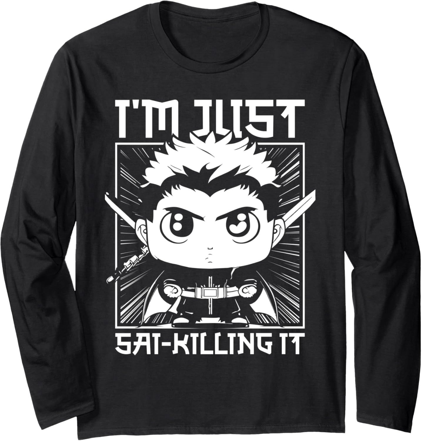 Katana Sword Anime Japan - Kawaii Japanese Otaku Manga Chibi Long Sleeve