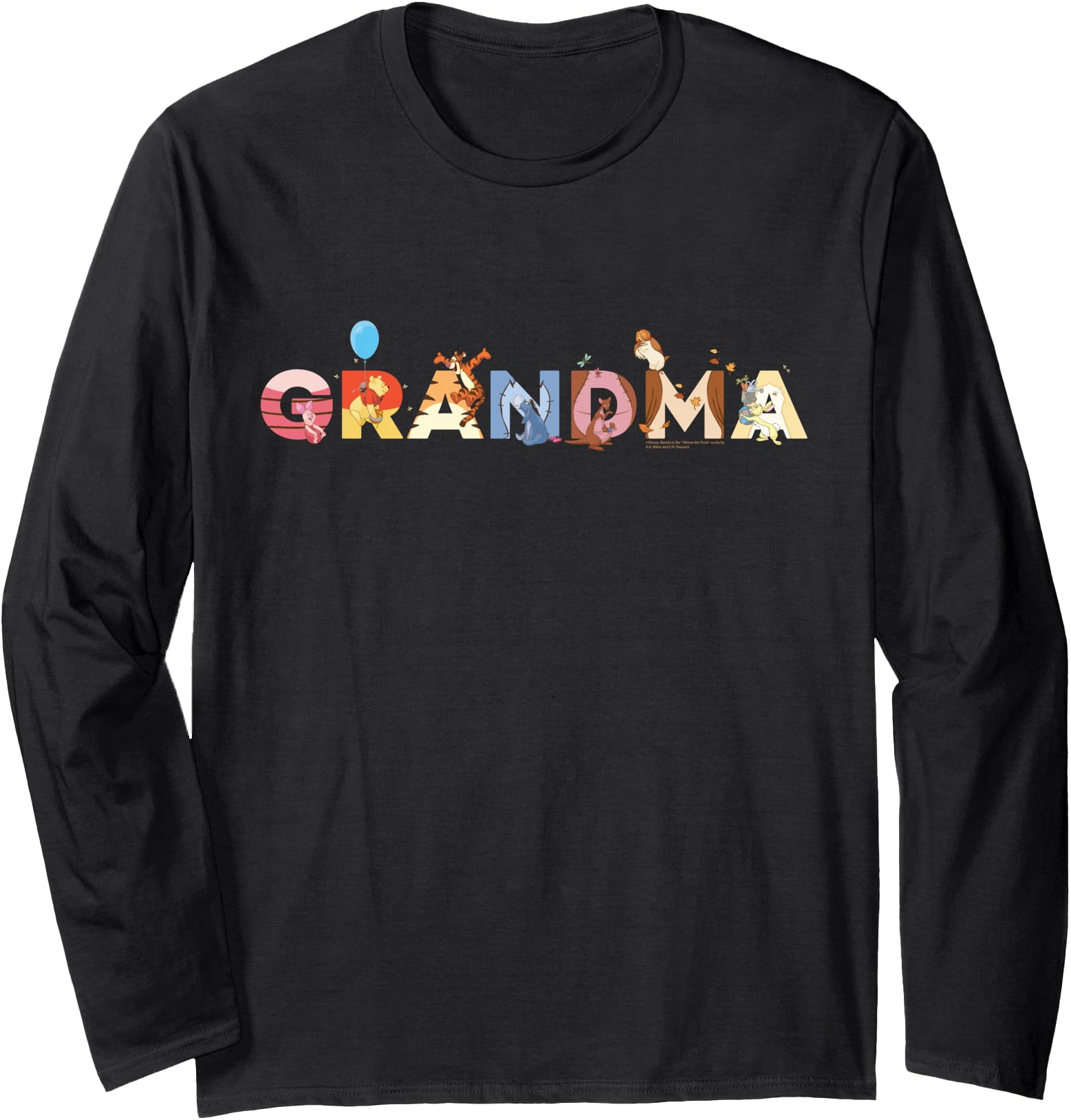 Disney Winnie the Pooh & Friends Grandma Gift Family Trip Long Sleeve