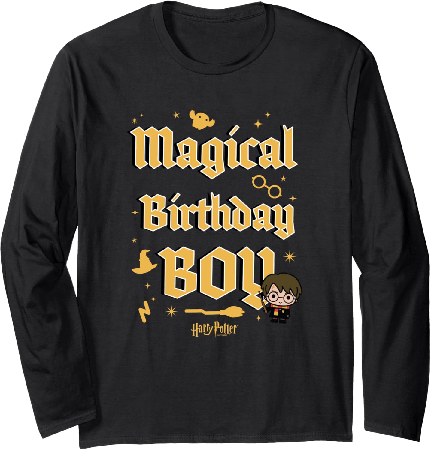 Harry Potter Magical Birthday Boy Chibi Harry Poster Long Sleeve