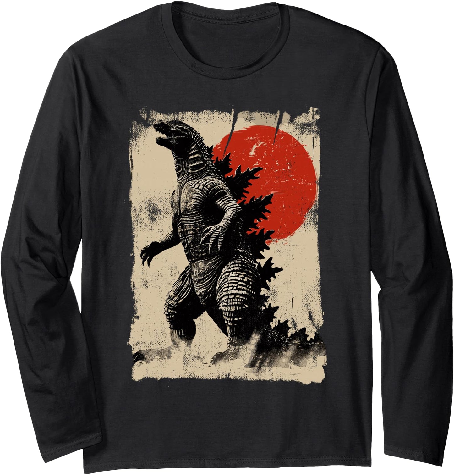 Retro Vintage Japanese Art Legendary Rare Kaiju Long Sleeve
