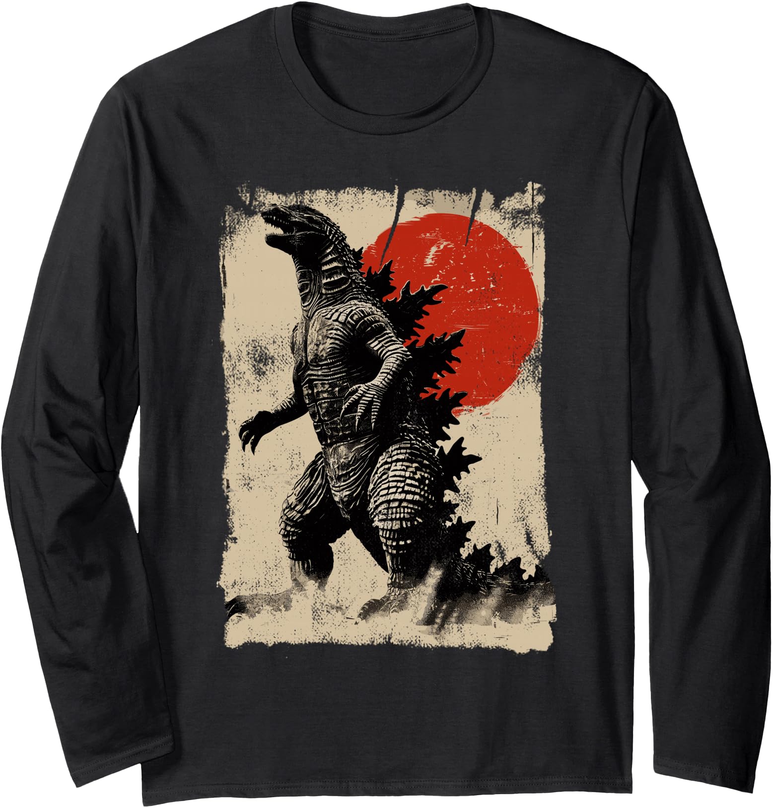 Retro Vintage Japanese Art Legendary Rare Kaiju Long Sleeve