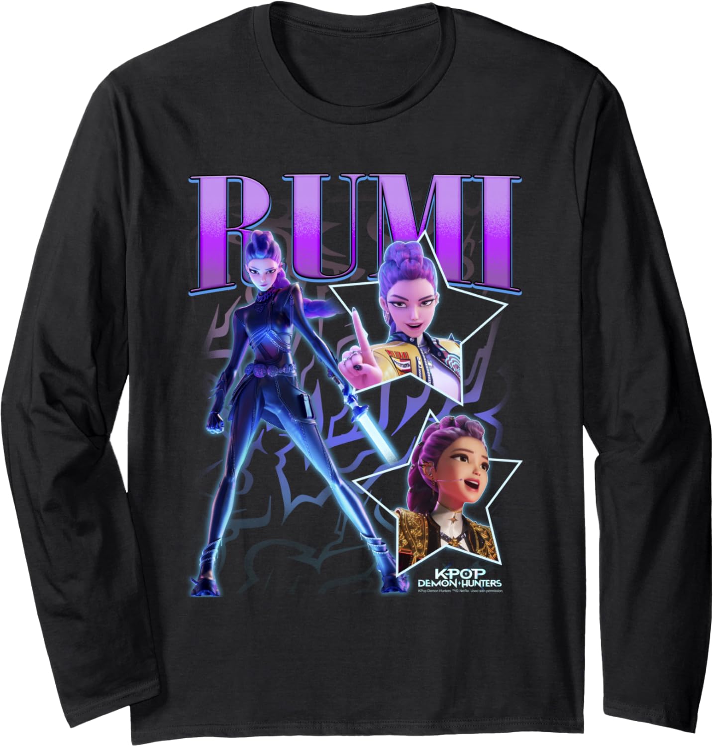 Kpop Demon Hunters Halloween Rumi Showcase Y2K Style Poster Long Sleeve