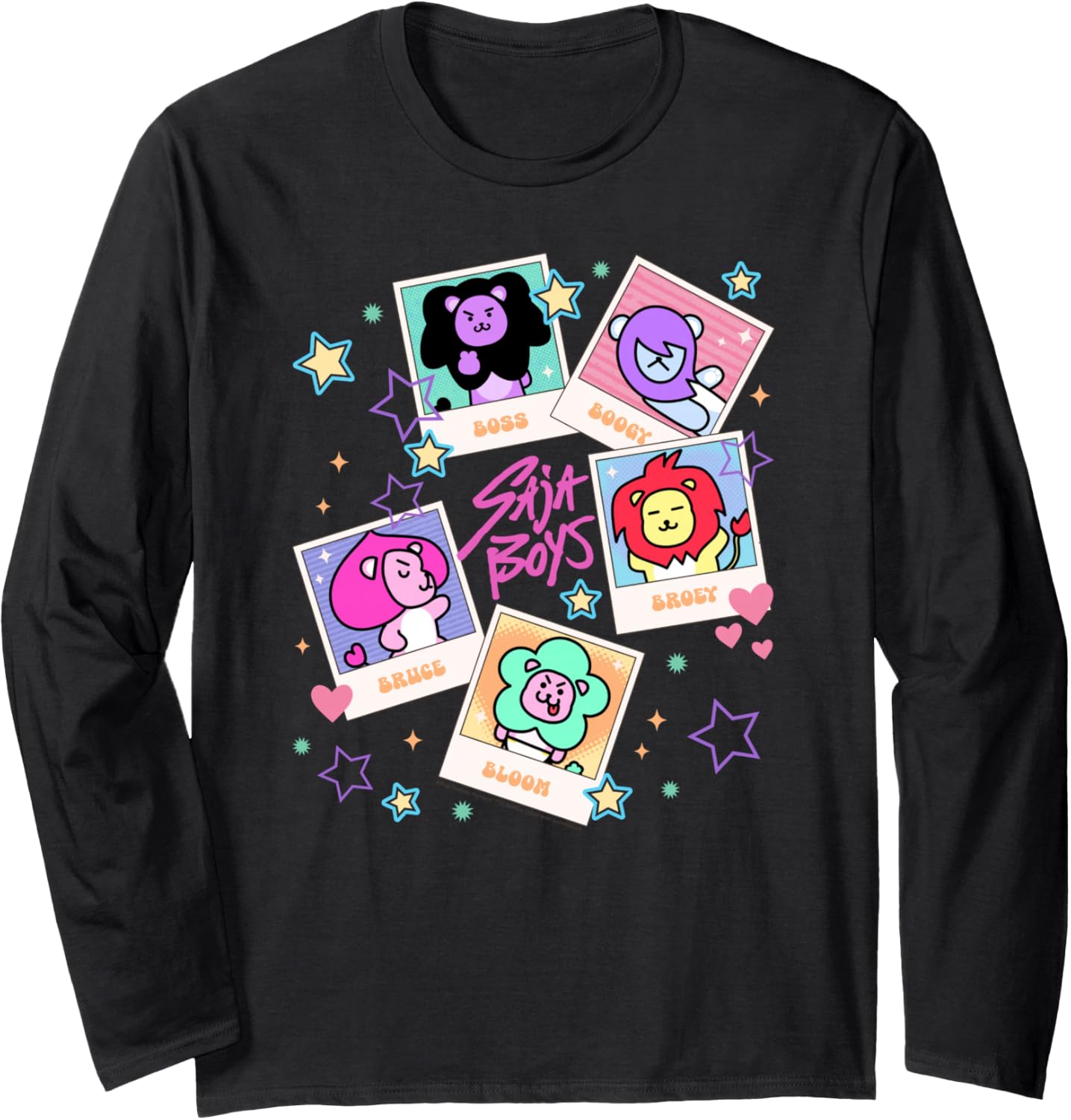 Kpop Demon Hunters Halloween Saja Friends Polaroids Long Sleeve