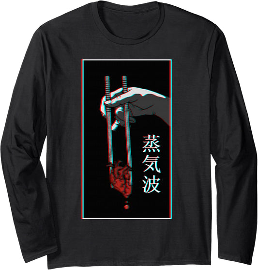 Aesthetic Vaporwave Japanese Futurism Tee Anime Retro Hentai Long Sleeve