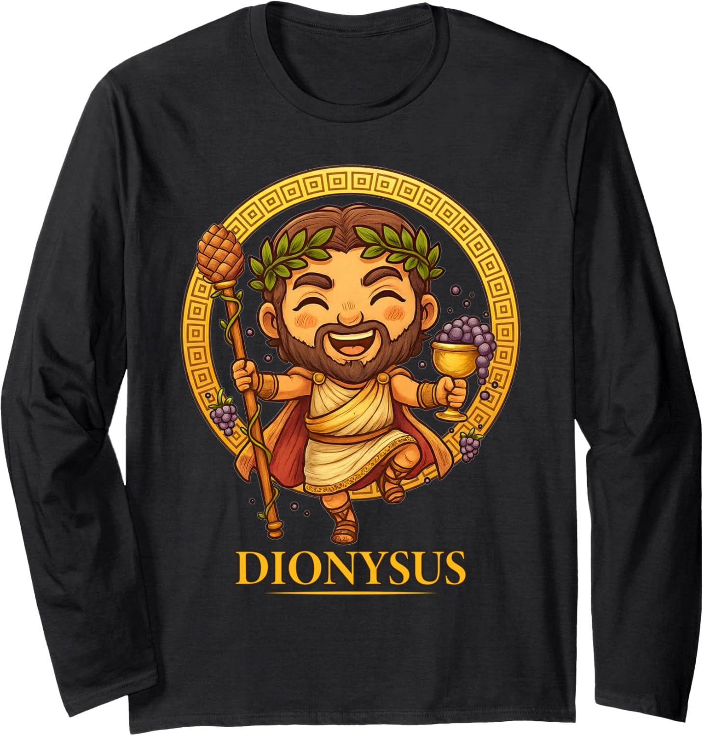 Kawaii Dionysus Greek Mythology Chibi Greece God Long Sleeve