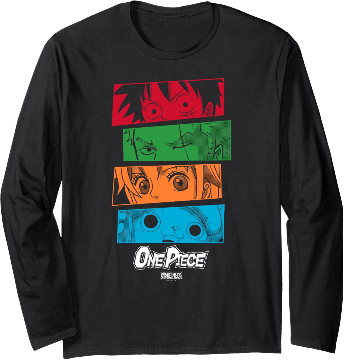 One Piece Anime Straw Hat Crew Character Eyes Long Sleeve