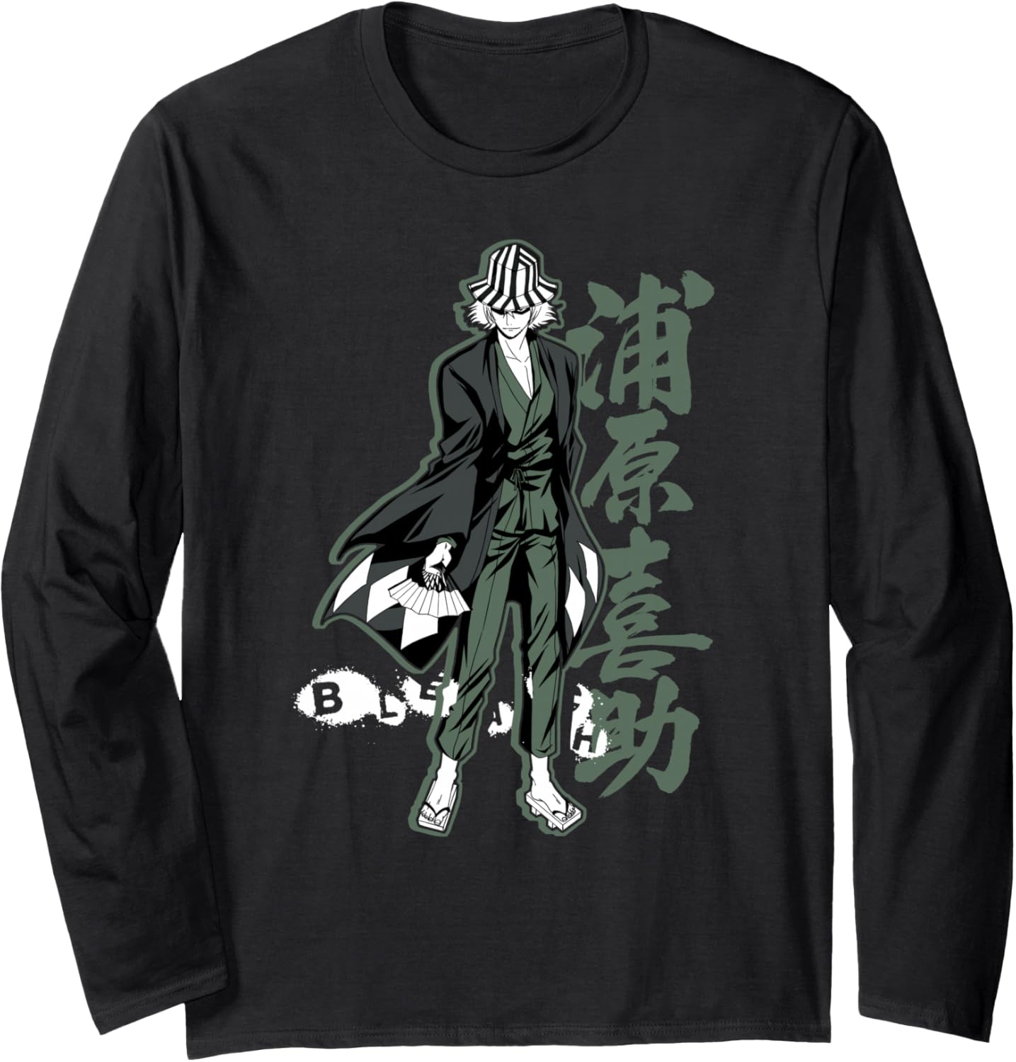 Bleach Kisuke with Vertical Kanji Anime Long Sleeve