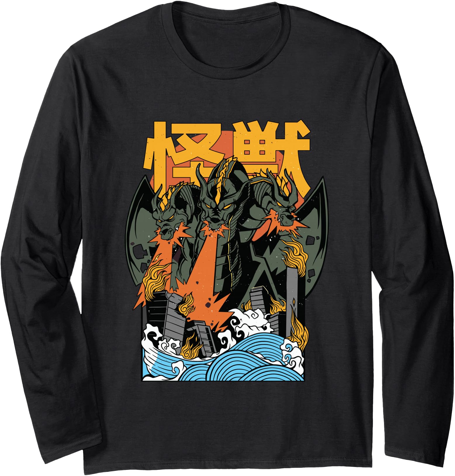 King Ghidorah Sunset Japanese Long Sleeve