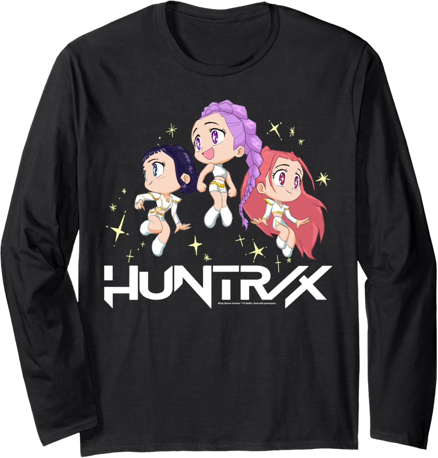 Kpop Demon Hunters Halloween Huntrix Chibi Sparks Group Shot Long Sleeve