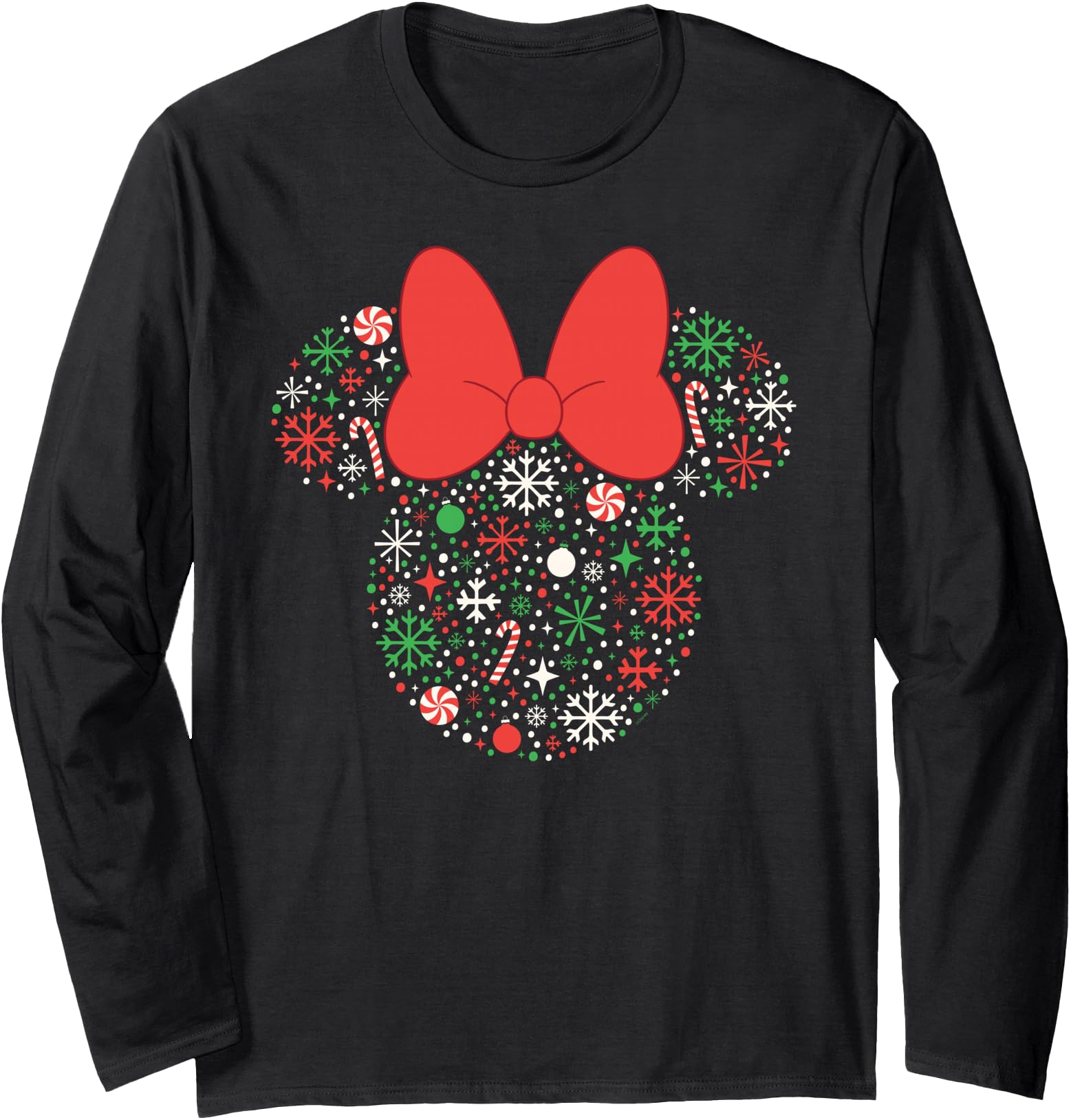 Disney Minnie Mouse Christmas Holiday Festive Filled Icon Long Sleeve