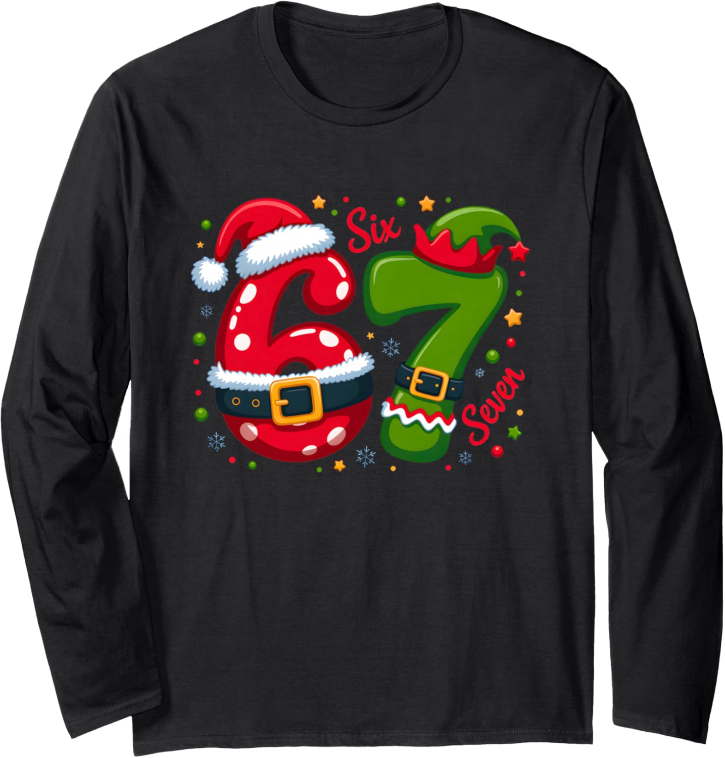 67 Meme Six Seven for Kids Women Men Boys Girls Christmas Long Sleeve