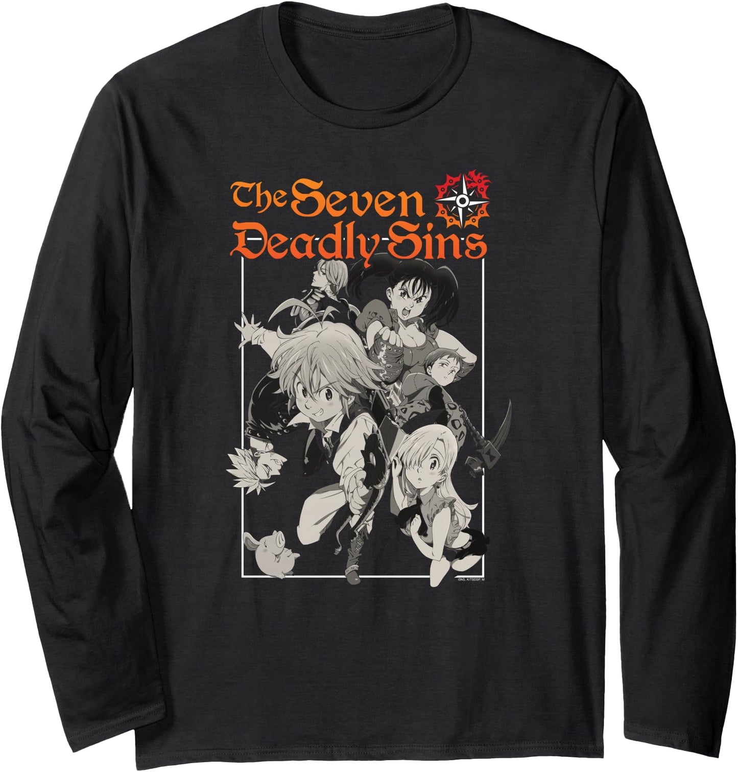 The Seven Deadly Sins Character Collage with Logo Anime Long Sleeve