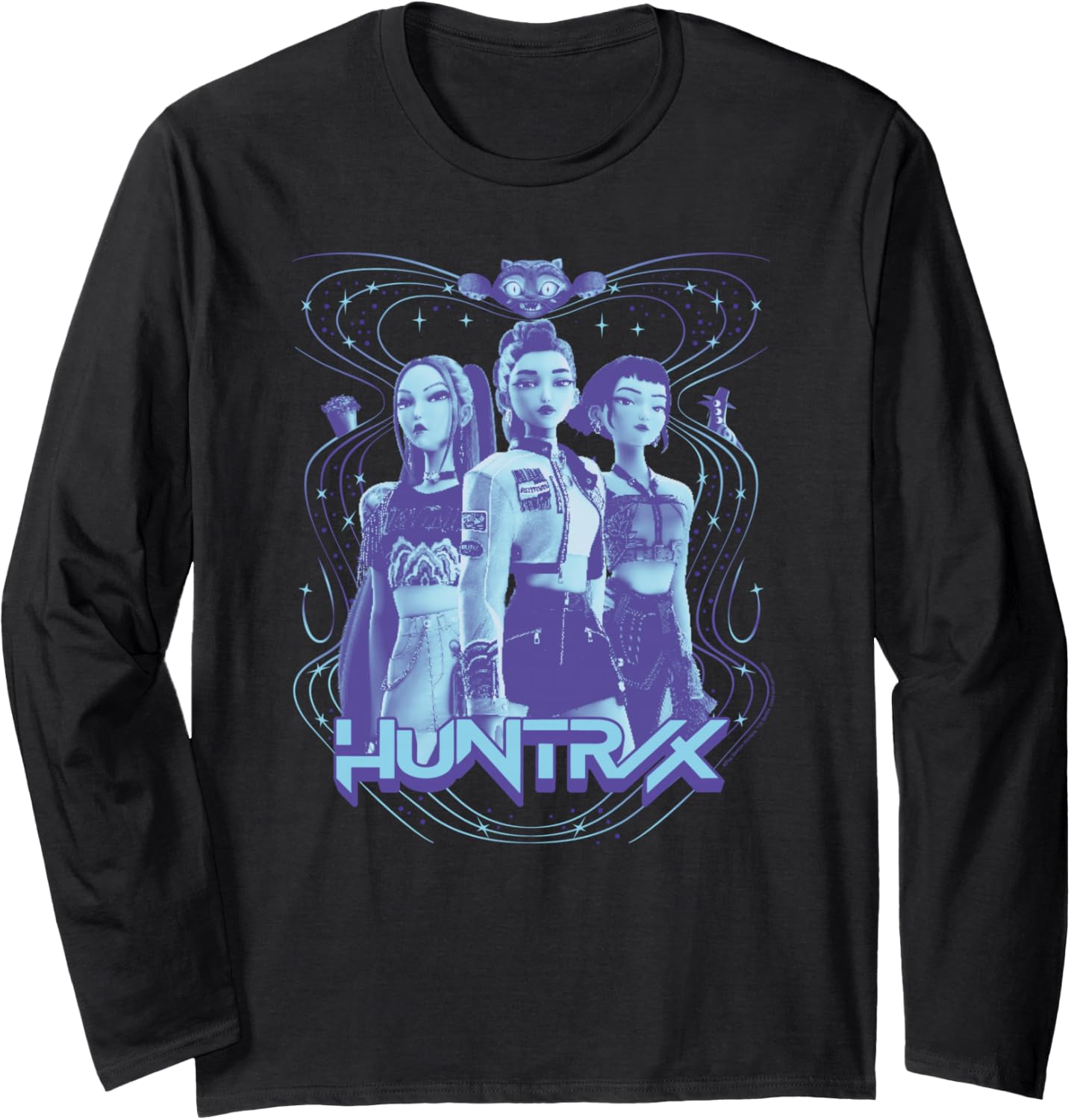 Kpop Demon Hunters Halloween Huntrix Distressed Poster Long Sleeve