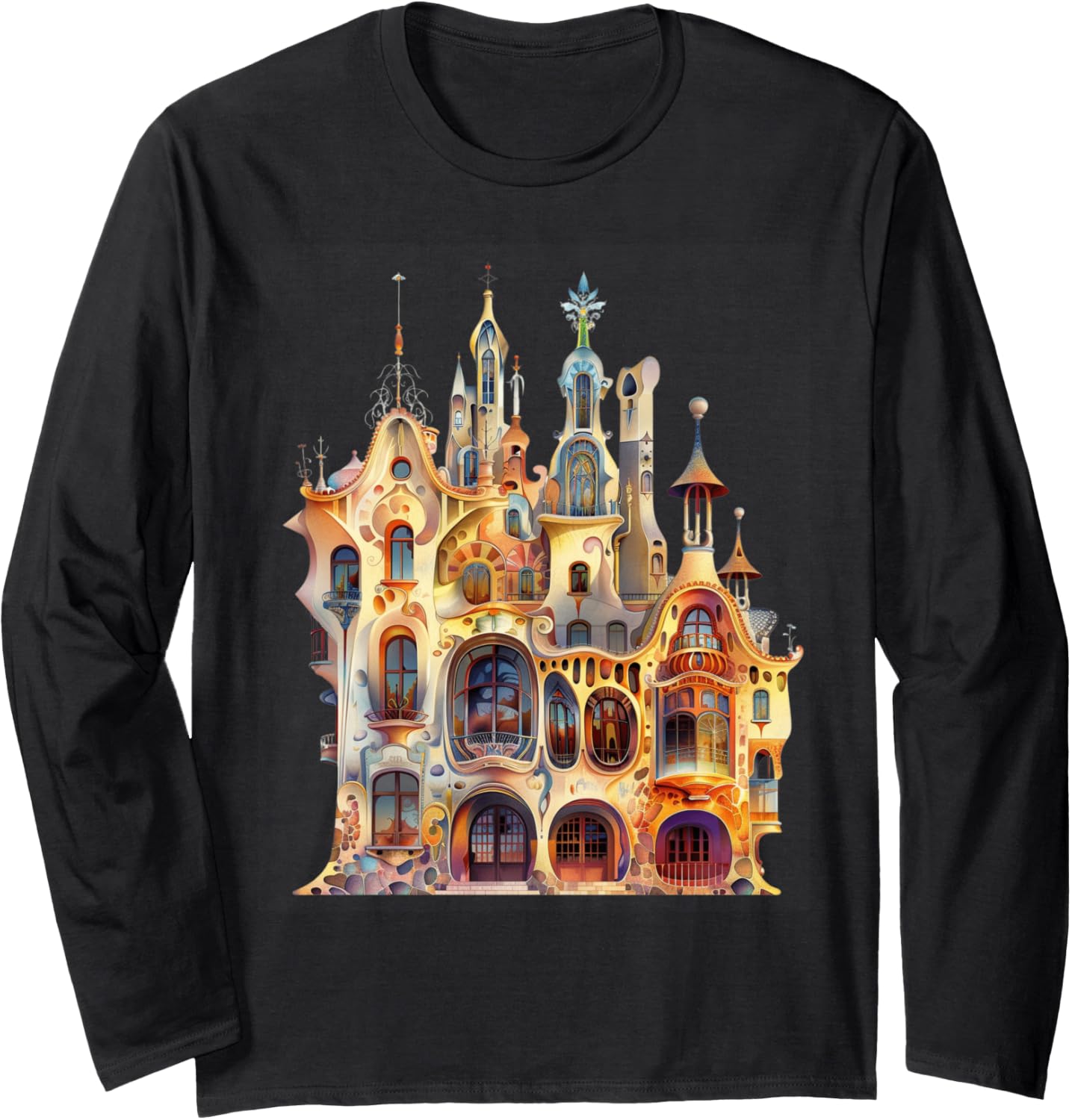 Surrealistic Architectural Art Long Sleeve