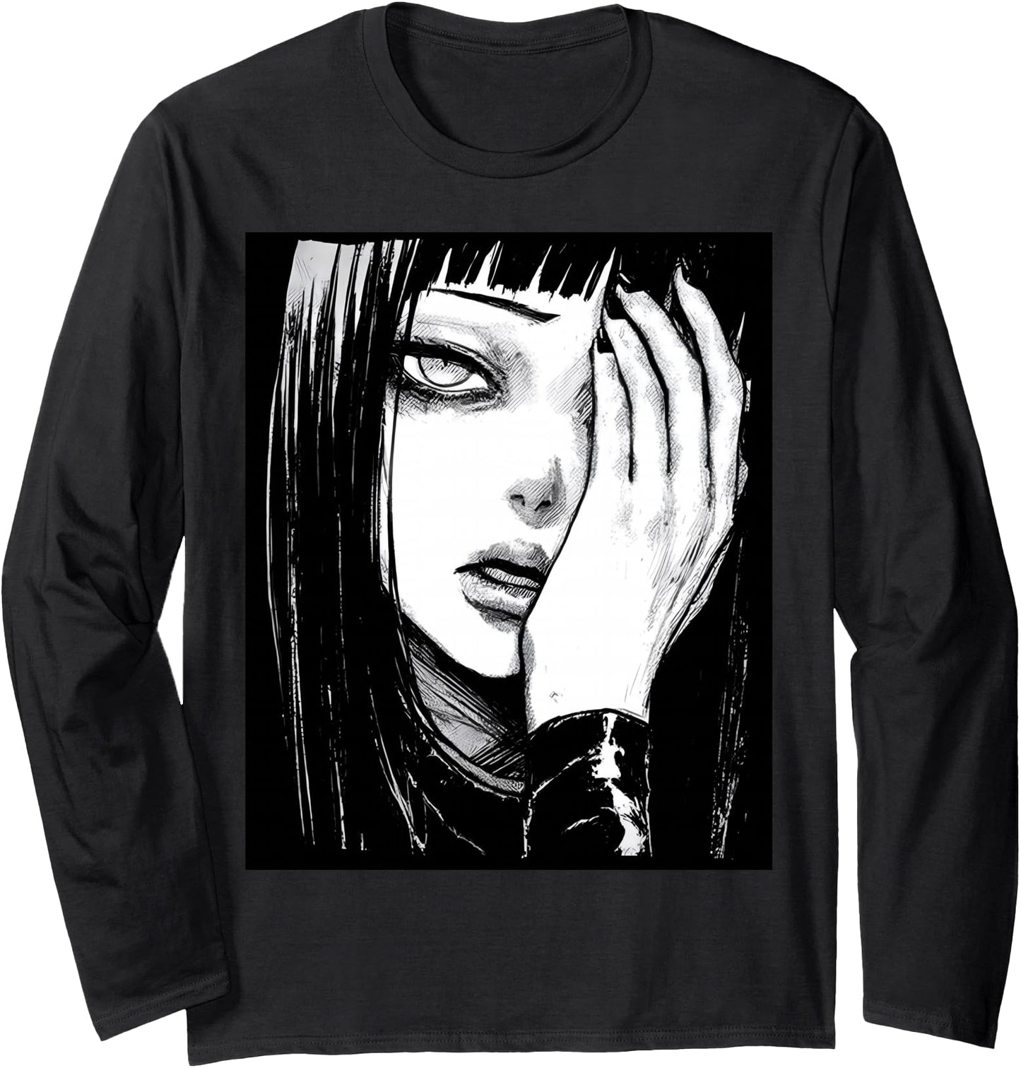 Gothic Anime Manga Japan Kawaii Goth Girl Alt Aesthetic Long Sleeve