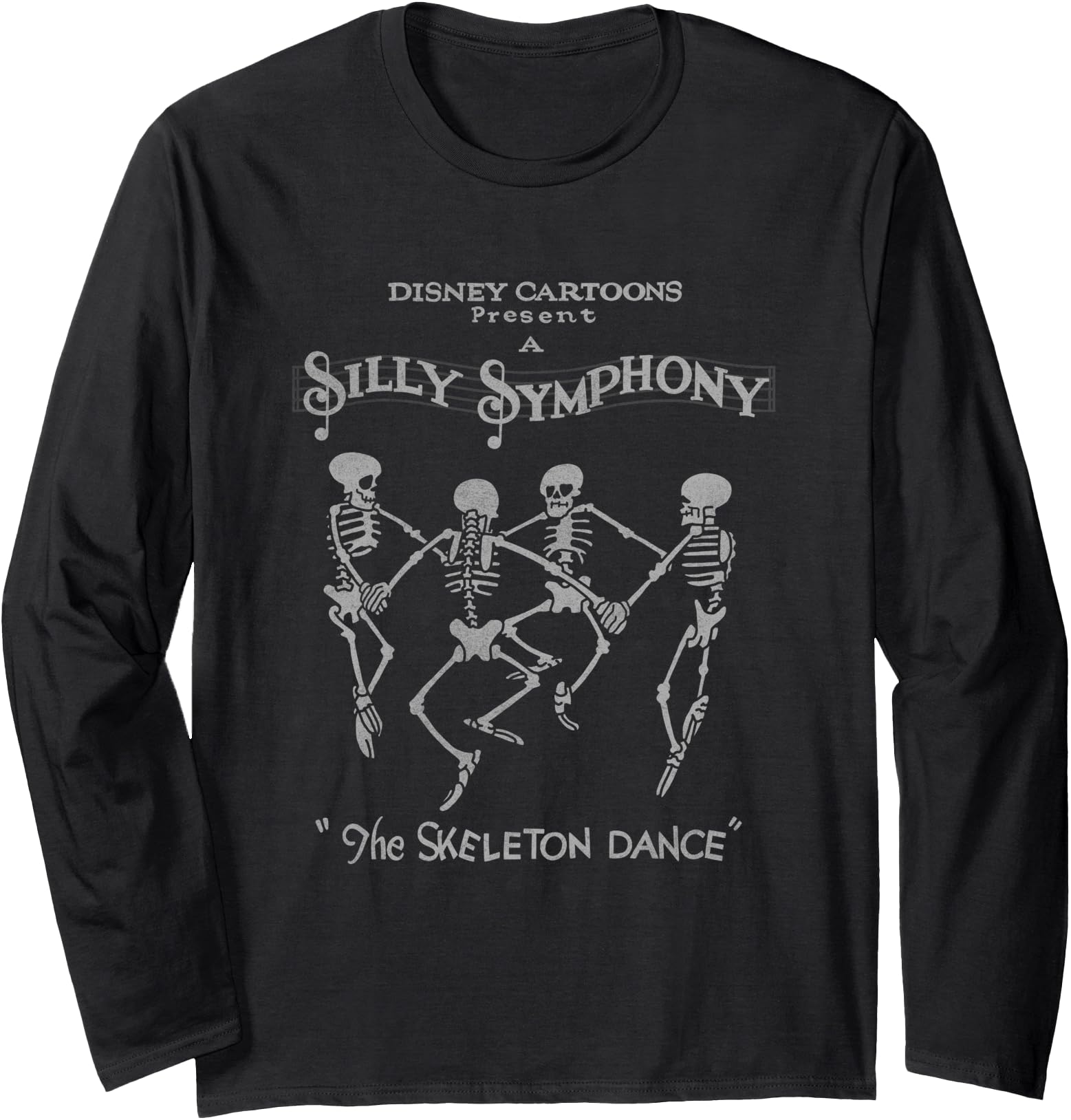 Disney Silly Symphonies The Skeleton Dance Vintage Logo Long Sleeve