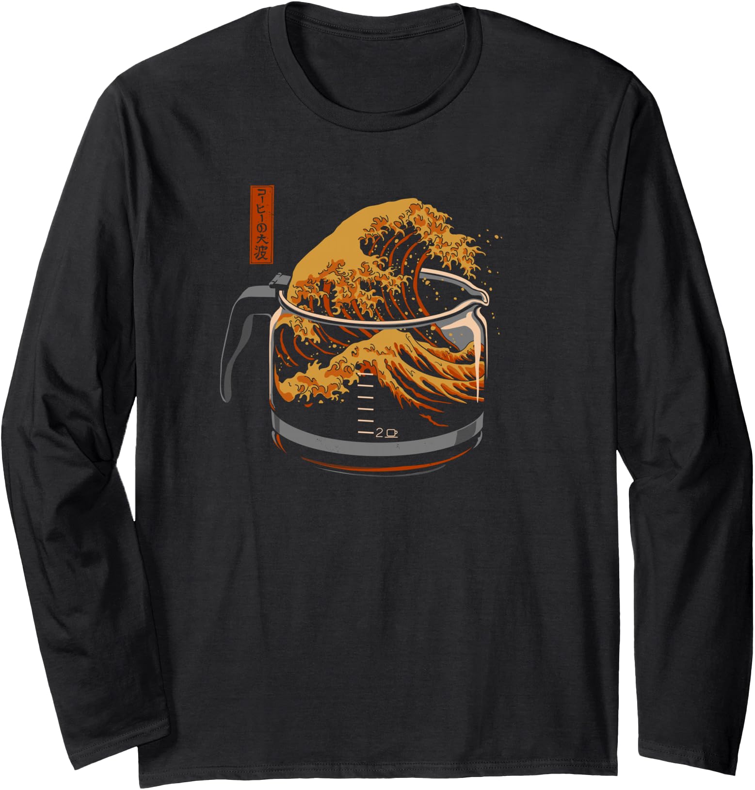 The Great Wave of Coffee Long Sleeve