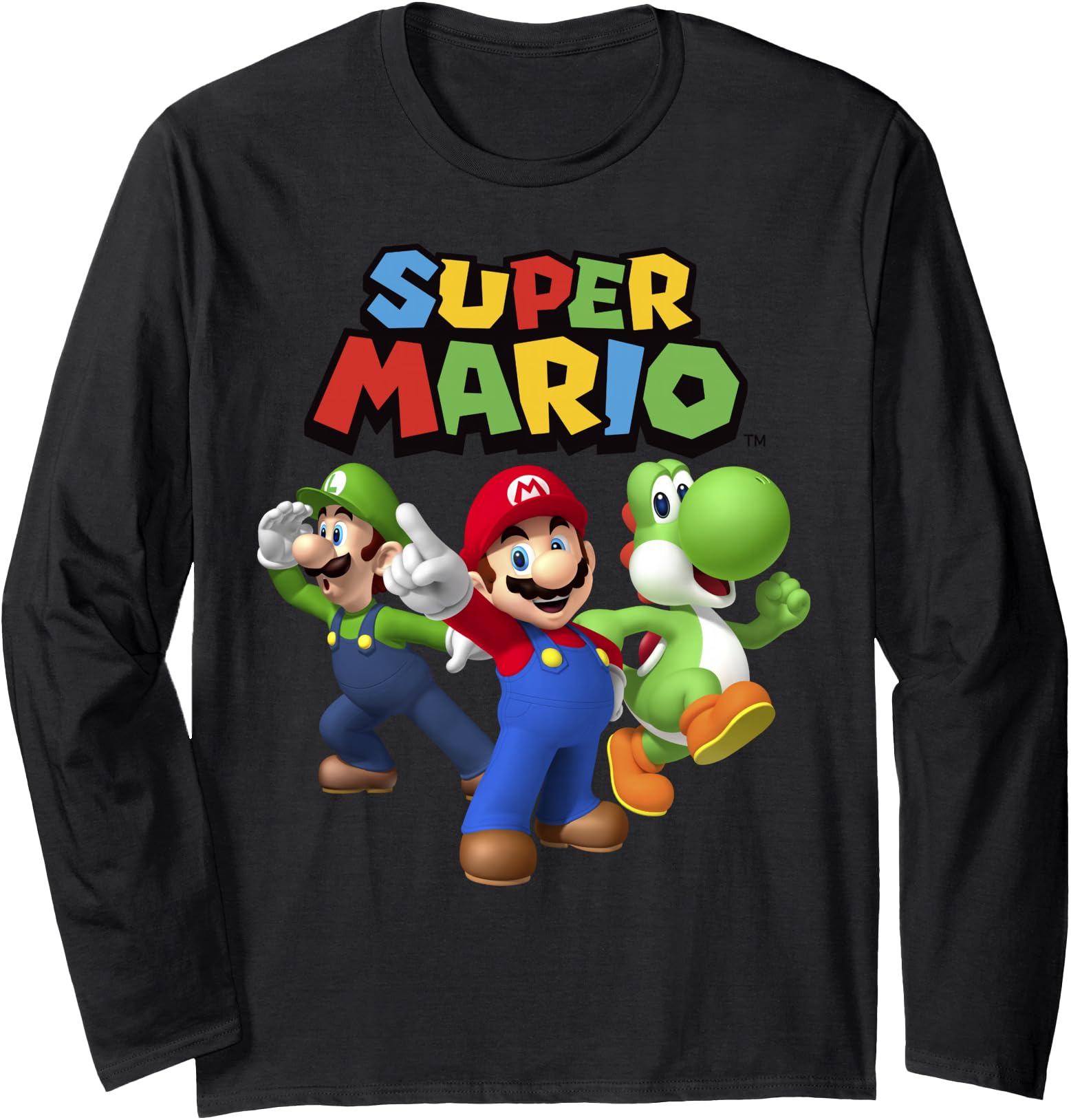 Super Mario Luigi Mario And Yoshi Group Shot Long Sleeve
