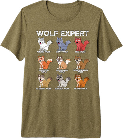 Wolf Expert Funny Cute Wolf Animals Chibi Wolf Premium