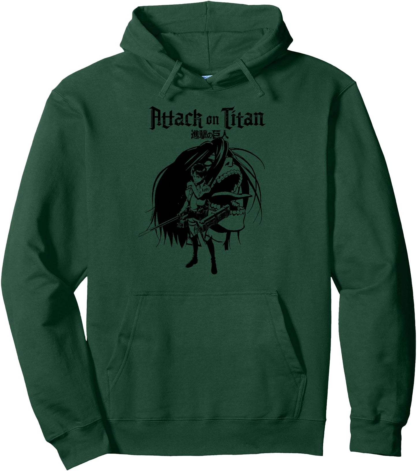Attack on Titan Eren and Titan Anime Silhouette Pullover Hoodie