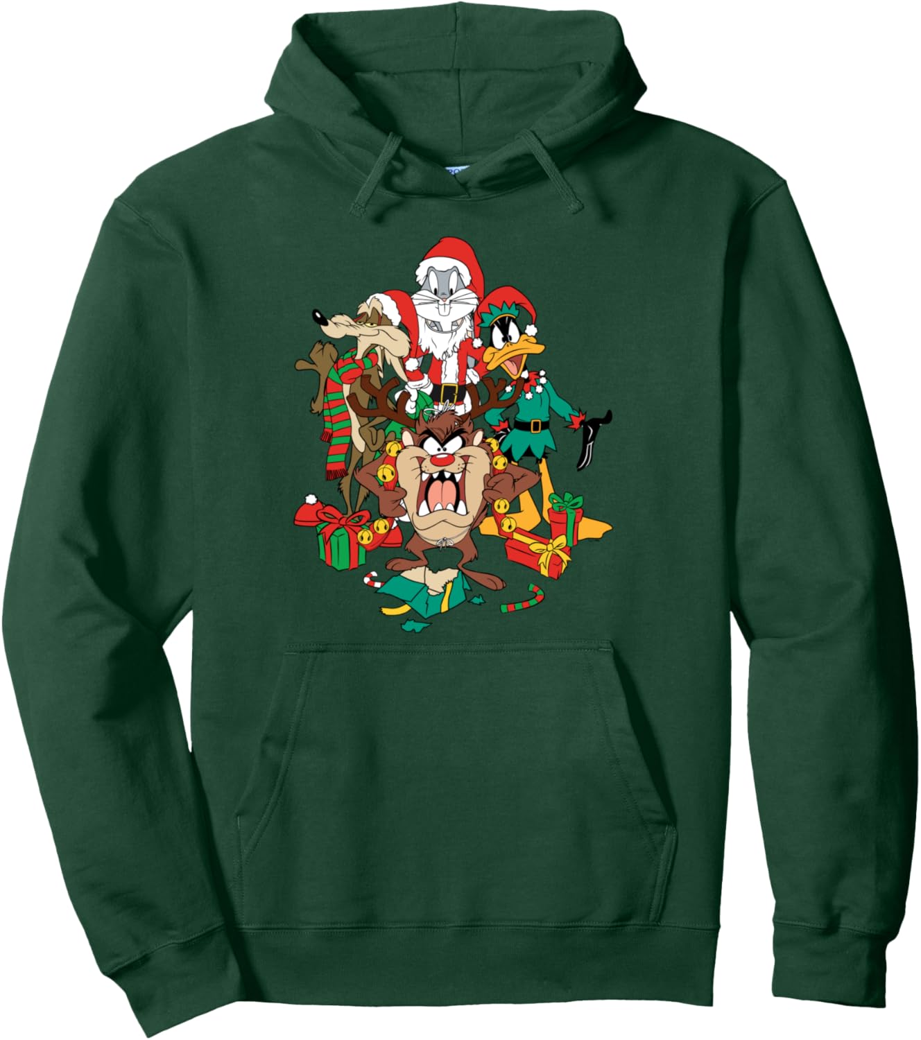 Christmas Looney Tunes Gifts Costumes Wile E Tax Daffy Bugs Pullover Hoodie