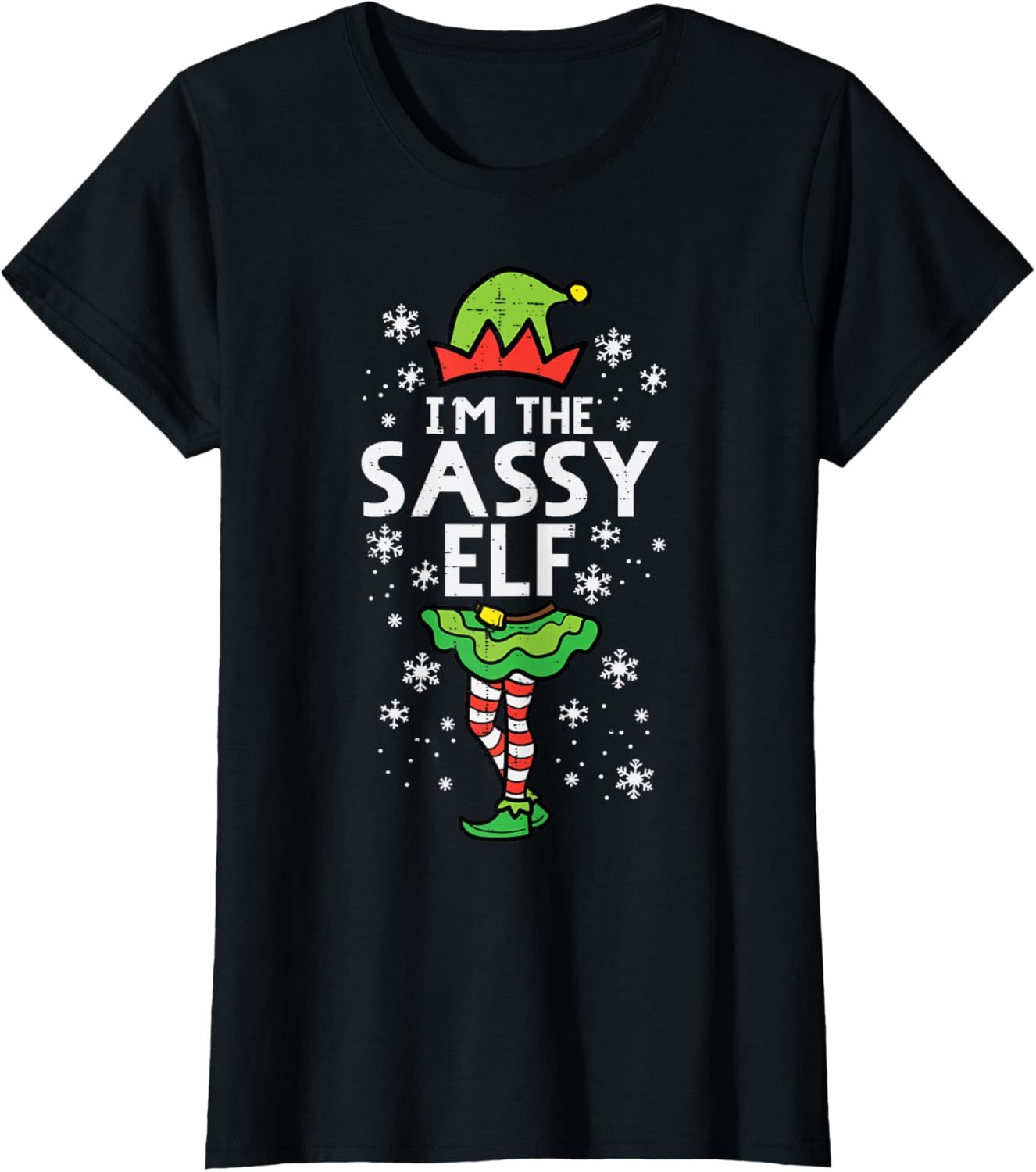 Christmas Sassy Elf Xmas Family Matching Girls Kids Women