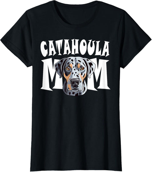 Catahoula Leopard Dog Mom Cute Dog Mother T-Shirt for Women