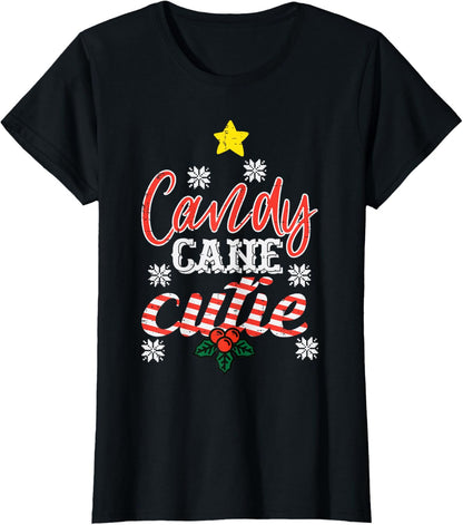 Candy Cane Cutie Christmas Xmas Women Girls Kids Toddler